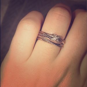David Yurman Diamond Crossover Ring
